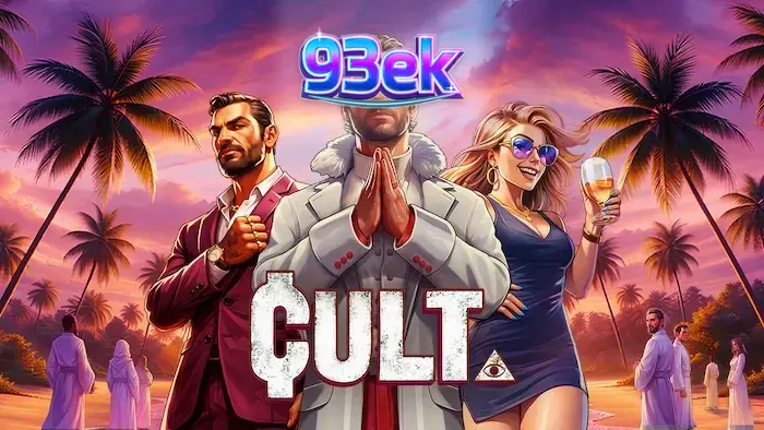 Uma representação visual do slot Cult com elementos místicos e luzes neon.